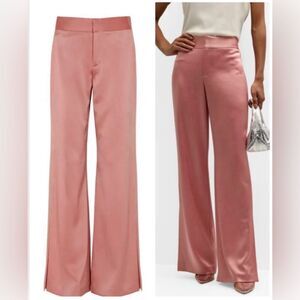 NEW ALICE + OLIVIA JC Wide Leg Slit Pant in Rose $395